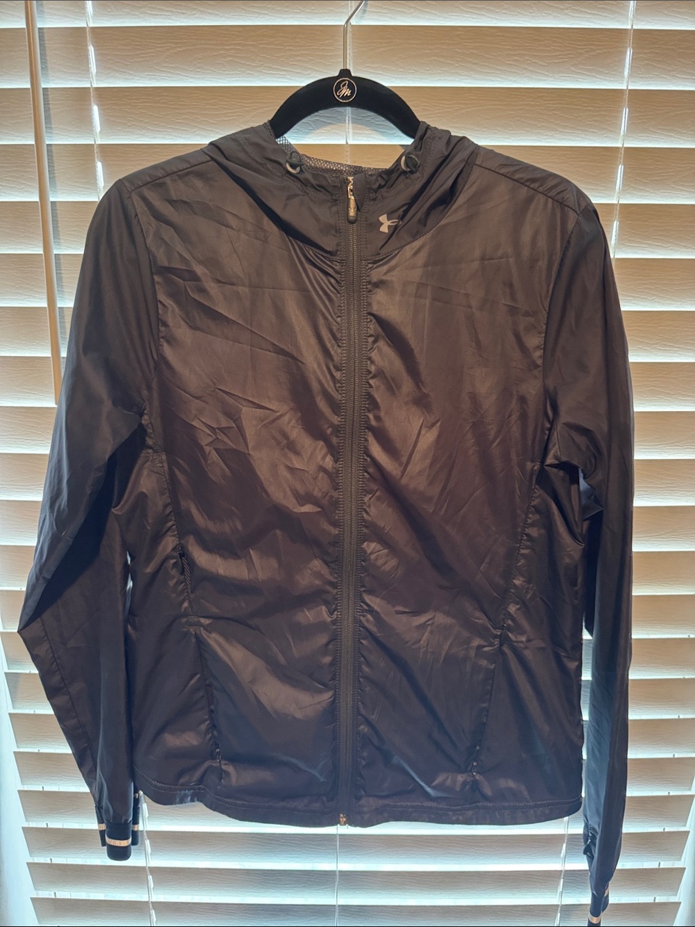 Under Armour Black Hooded Windbreaker Jacket